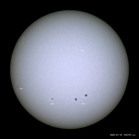 太陽黒点 (2022/01/10)