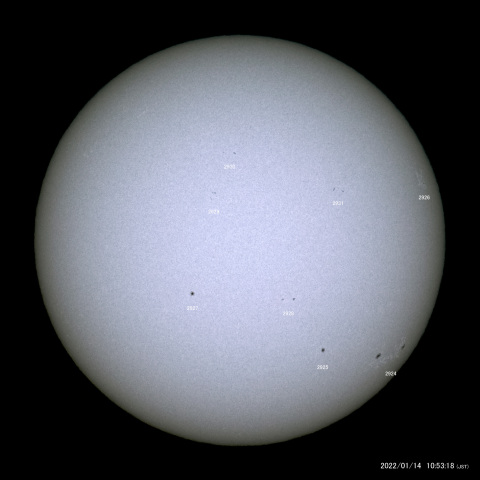 太陽黒点 (2022/01/14)