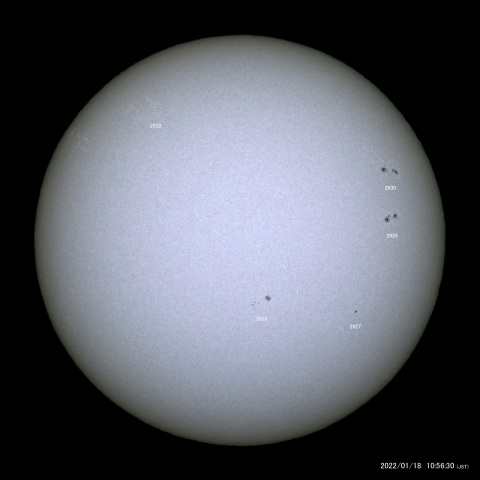 太陽黒点 (2022/01/18)