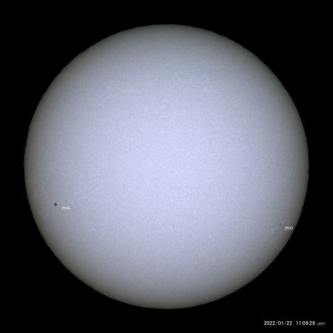 太陽黒点 (2022/01/22)