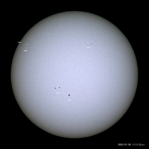 太陽黒点 (2022/01/26)