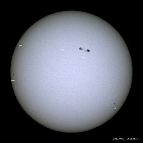 太陽黒点 (2022/01/31)