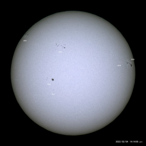 太陽黒点 (2022/02/04)