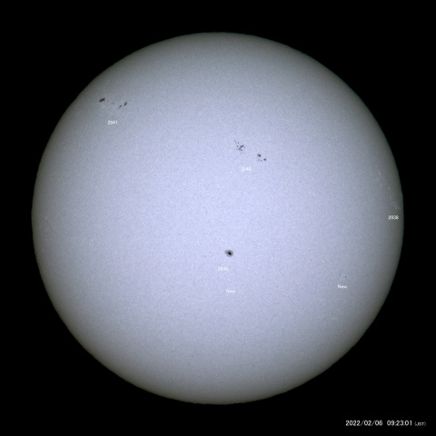 太陽黒点 (2022/02/06)