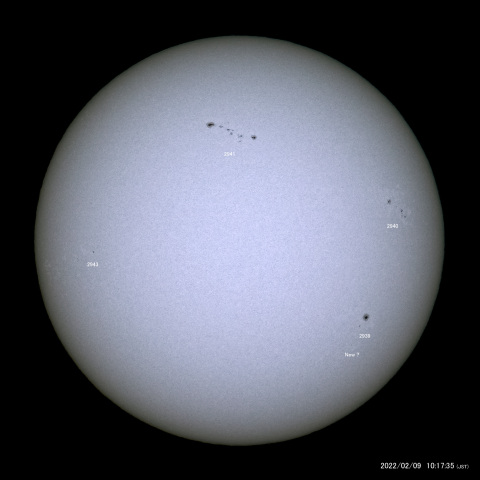 太陽黒点 (2022/02/09)