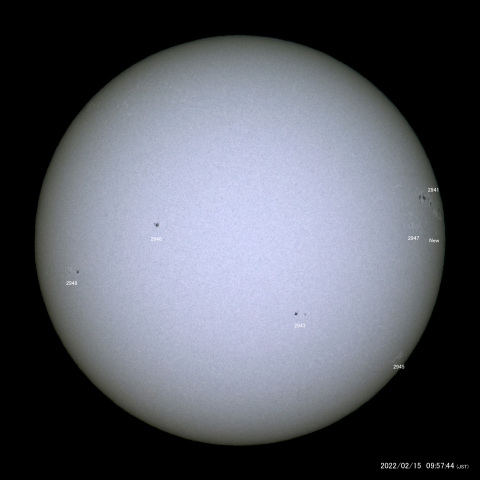 太陽黒点 (2022/02/15)