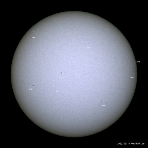 太陽黒点 (2022/02/16)