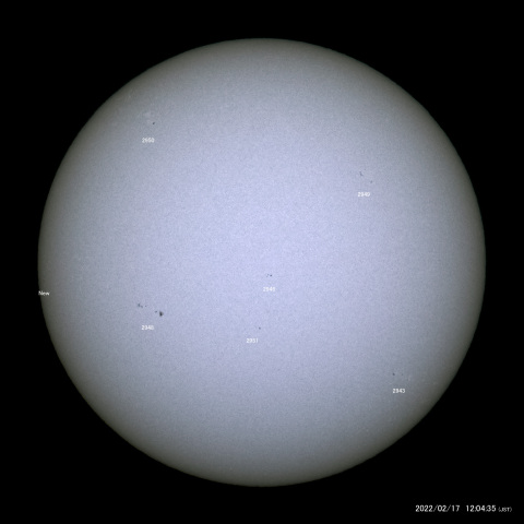 太陽黒点 (2022/02/17)