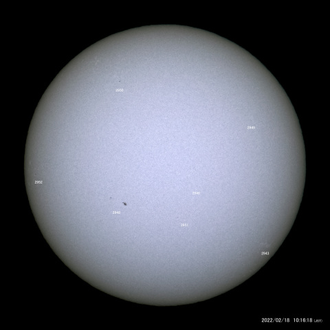 太陽黒点 (2022/02/18)