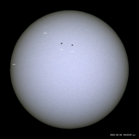 太陽黒点 (2022/02/26)