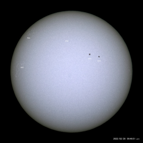 太陽黒点 (2022/02/28)