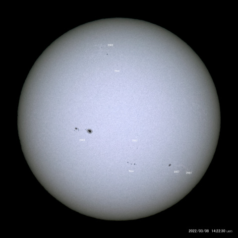 太陽黒点 (2022/03/08)
