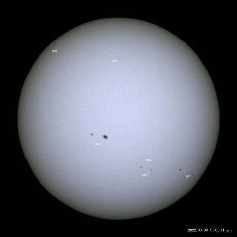 太陽黒点 (2022/03/09)