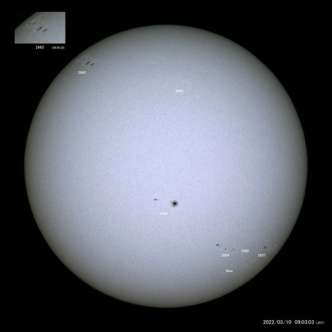 太陽黒点 (2022/03/10)
