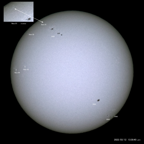 太陽黒点 (2022/03/12)