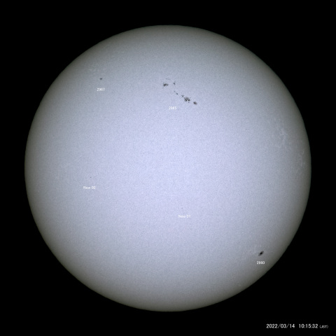 太陽黒点 (2022/03/14)