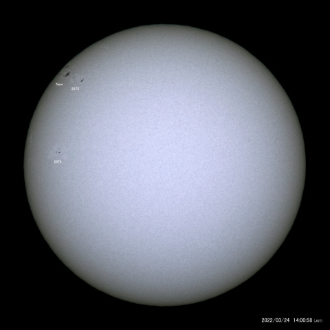太陽黒点 (2022/03/24)