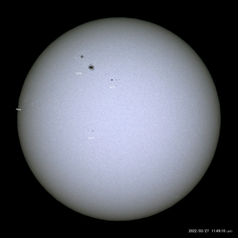 太陽黒点 (2022/03/27)