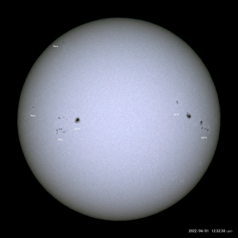 太陽黒点 (2022/04/01)