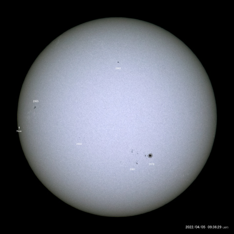 太陽黒点 (2022/04/05)