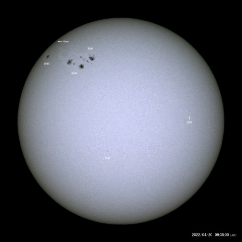 太陽黒点 (2022/04/20)