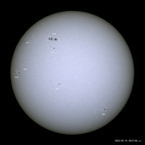 太陽黒点 (2022/05/18)