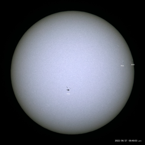 太陽黒点 (2022/06/27)