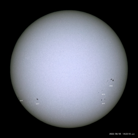 太陽黒点 (2022/08/05)