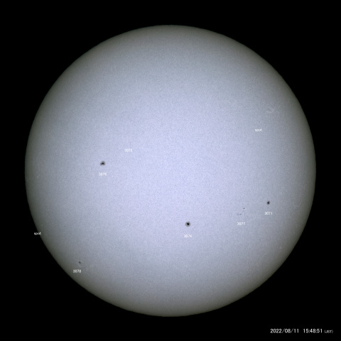 太陽黒点 (2022/08/11)
