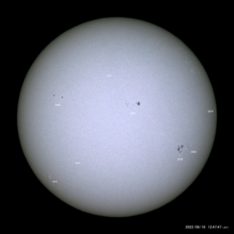 太陽黒点 (2022/08/18)