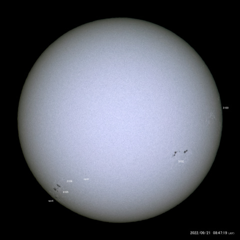 太陽黒点 (2022/09/21)