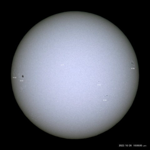 太陽黒点 (2022/10/26)