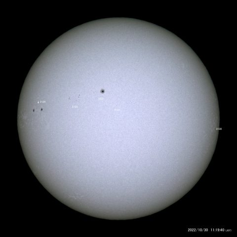 太陽黒点 (2022/10/30)
