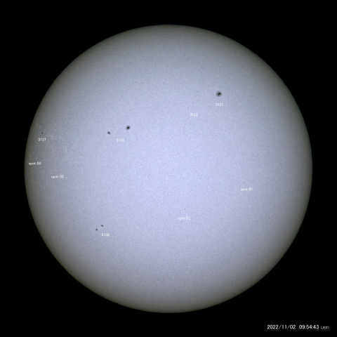 太陽黒点 (2022/11/02)
