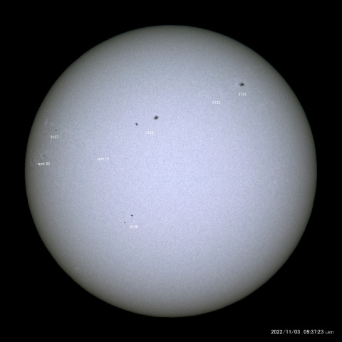 太陽黒点 (2022/11/03)
