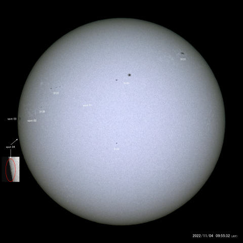 太陽黒点 (2022/11/04)