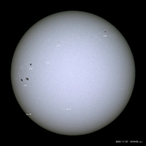 太陽黒点 (2022/11/07)