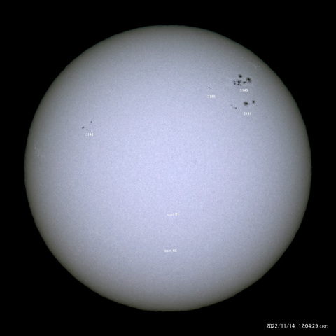 太陽黒点 (2022/11/14)