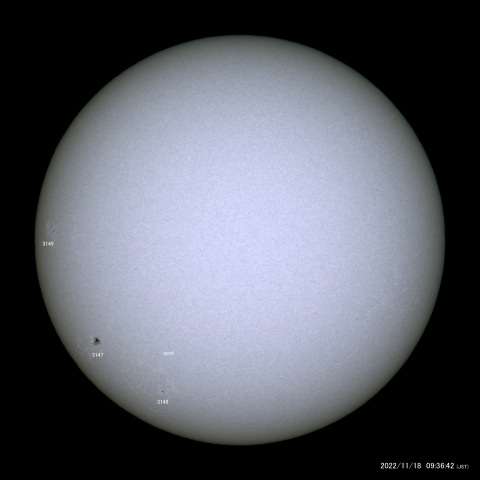 太陽黒点 (2022/11/18)