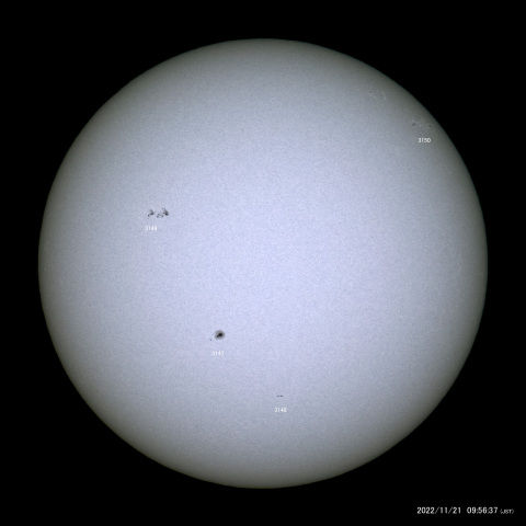 太陽黒点 (2022/11/21)