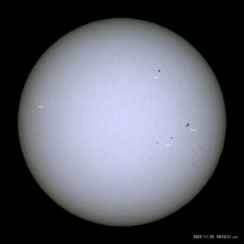 太陽黒点 (2022/11/25)