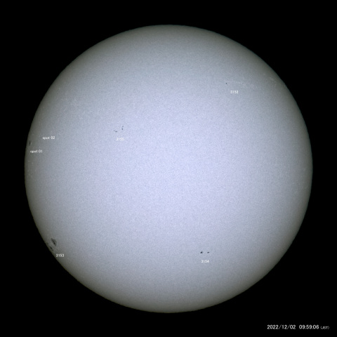 太陽黒点 (2022/12/02)