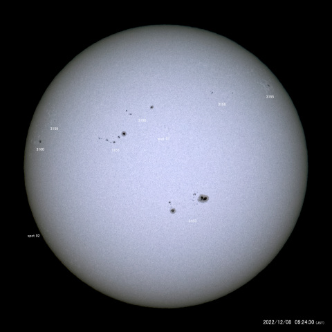 太陽黒点 (2022/12/08)
