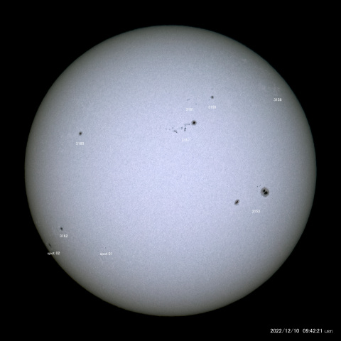 太陽黒点 (2022/12/10)