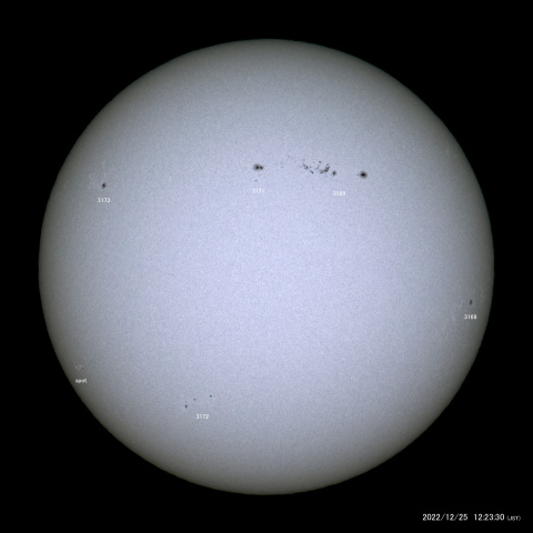 太陽黒点 (2022/12/25)