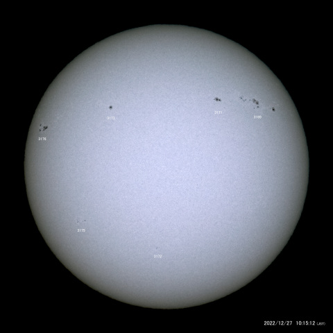 太陽黒点 (2022/12/27)