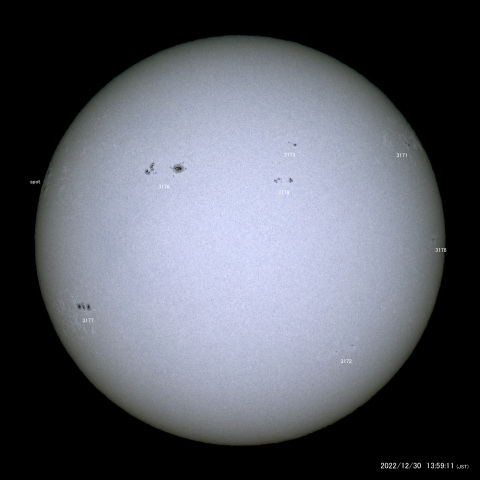 太陽黒点 (2022/12/30)