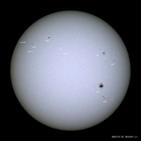 太陽黒点 (2023/01/22)