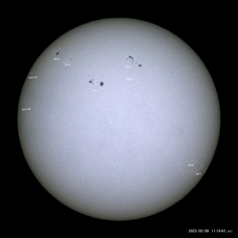 太陽黒点 (2023/02/08)