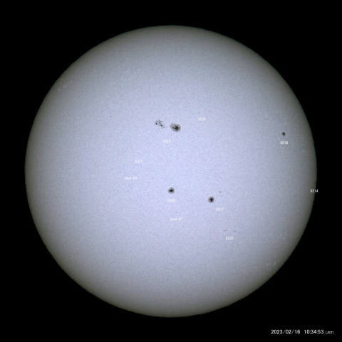 太陽黒点 (2023/02/16)